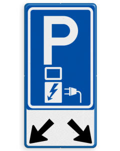 verkeersbord voor 2 laadplekken